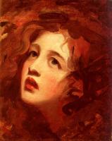 George Romney - Portrait Study Of Emma Hamilton As Miranda